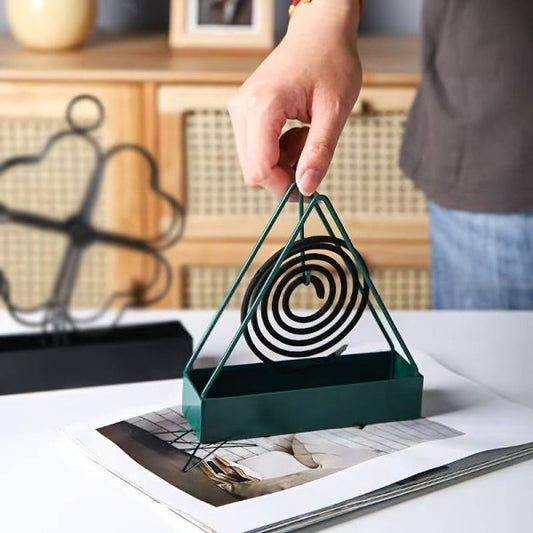 Triangle Mosquito Coil Holder, Spiral Mosquito Coil Holder Insect Repellent Rack (random Color)