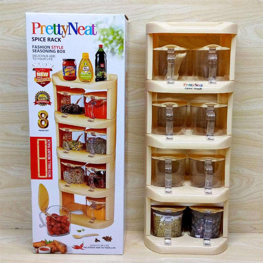 Pretty Neat 5 Tier New Vertical Style Spice Rack 8 PCs Set