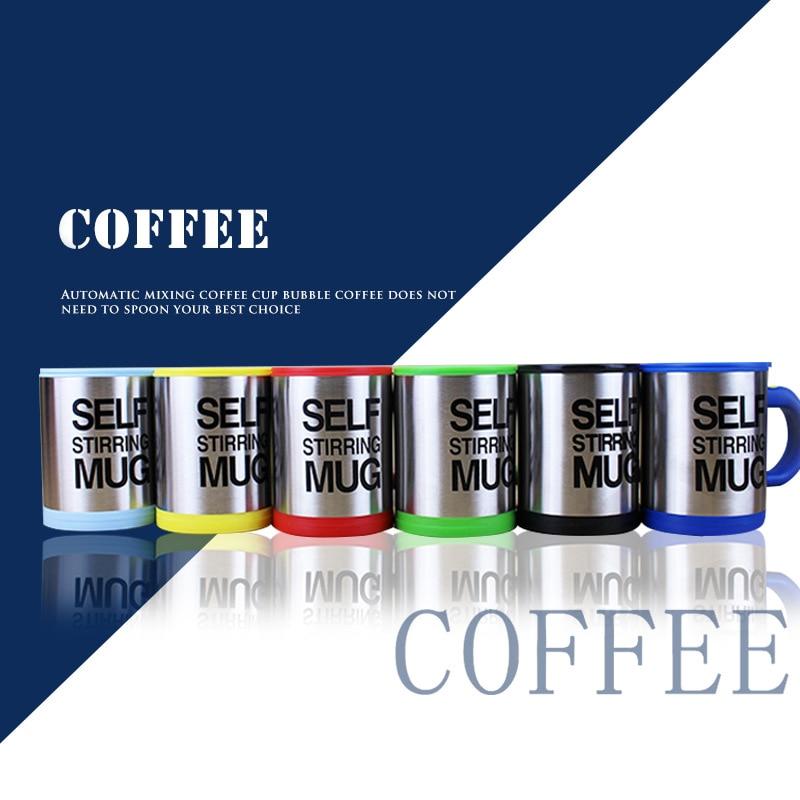 Coffee Mug Creative Stainless Steel Self Stirring With Lid Automatic Mixing Lazy Insulated Cup