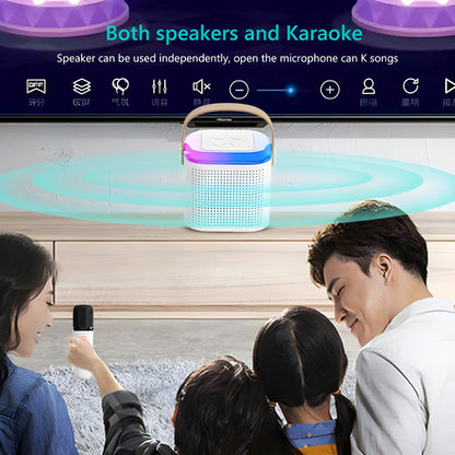 Y1 Mini RGB Lighting USB Rechargeable Wireless Karaoke Speaker With Microphone