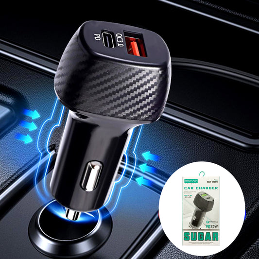 SOVO SCR-440PD SUGAR 25W PD Quick Charge Car Charger