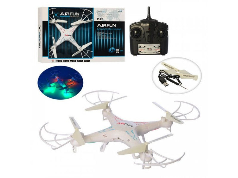 Air Fun AF960 Drone White Quadcopter 360 ° Function 3d 6 Axis Gyroscope Drone