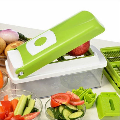 12pcs Set Nicer Dicer Plus Multi-Function Kitchen Tool Vegetables Fruits Dicer Food Slicer Cutter