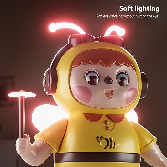 Cute Musical Educational Dancing Bee Toy For Kids With Music And Light Effects