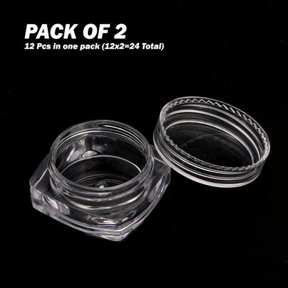 2 Packs Of 12Pcs Round Small Storage Plastic Bottles For Jewelry Beads Cosmetics And Accessories