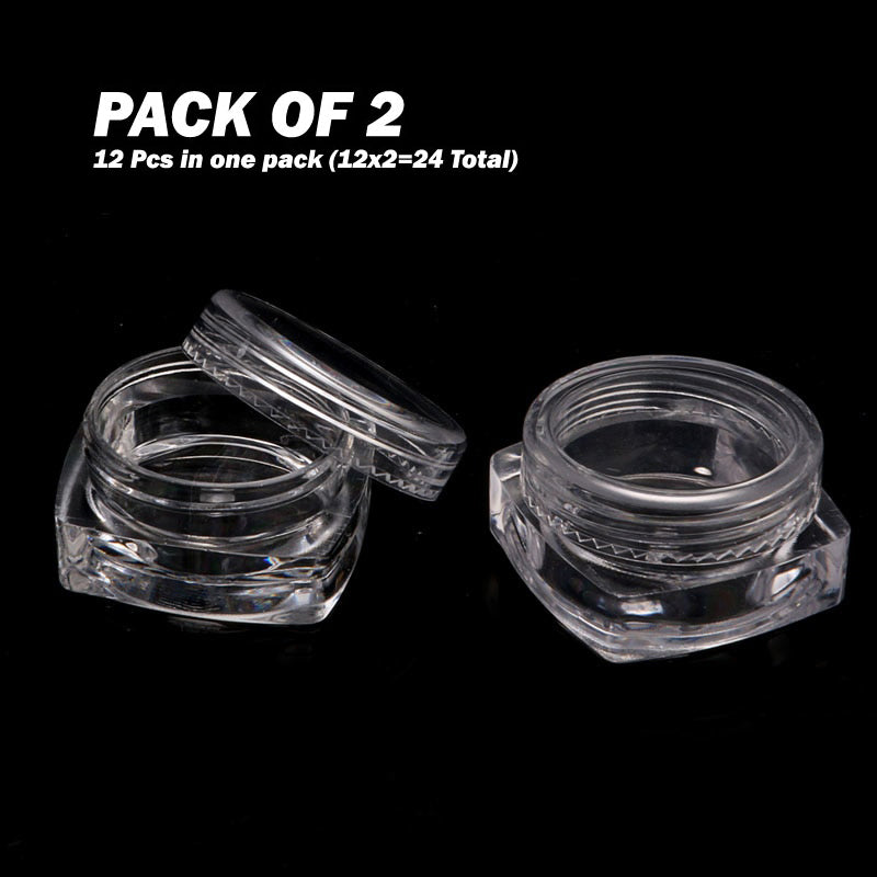 2 Packs Of 12Pcs Round Small Storage Plastic Bottles For Jewelry Beads Cosmetics And Accessories