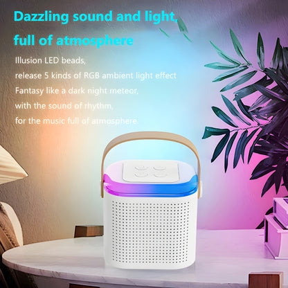 Y1 Mini RGB Lighting USB Rechargeable Wireless Karaoke Speaker With Microphone