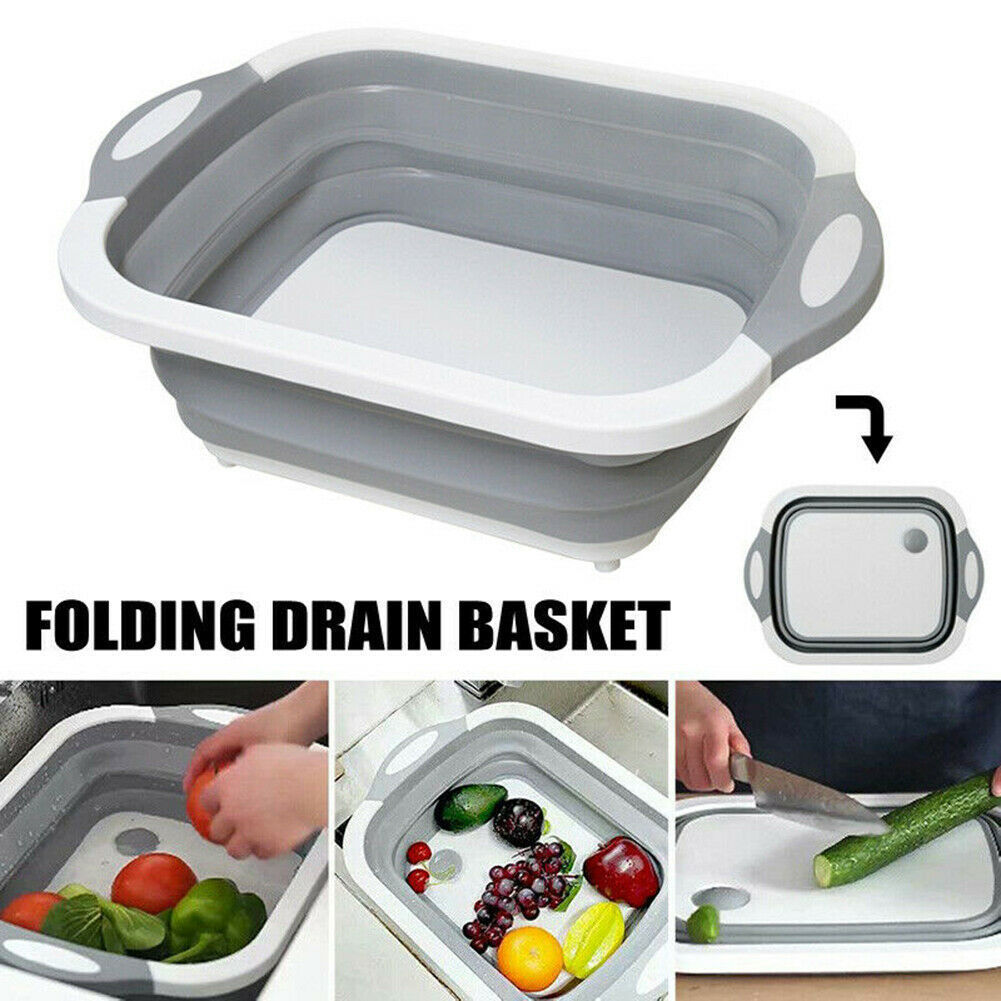 4-In-1 Multiboard High Quality Drain Basket Foldable For Kitchen Fruits