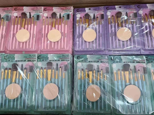 9 Pcs Set Makeup Brush Set / Kit Tools / Foundation Brush / Eye Shade Blush / Cosmetic (random Color)