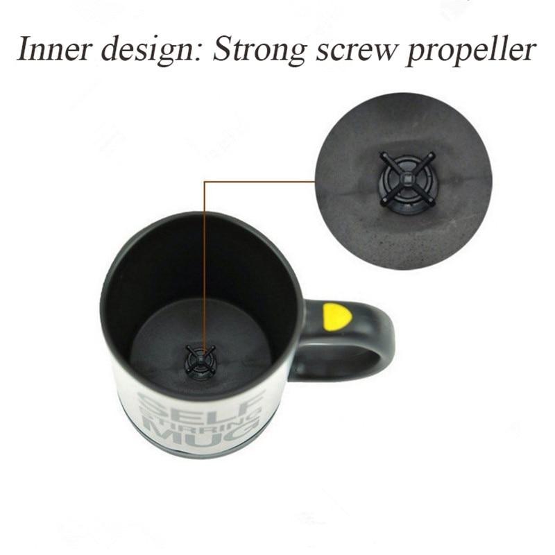 Coffee Mug Creative Stainless Steel Self Stirring With Lid Automatic Mixing Lazy Insulated Cup