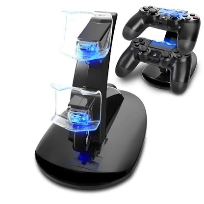 "PS4 Controller Charger Dock LED Dual USB Charging Stand Cradle "