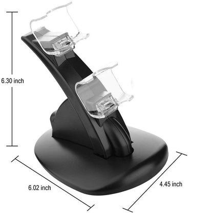 "PS4 Controller Charger Dock LED Dual USB Charging Stand Cradle "