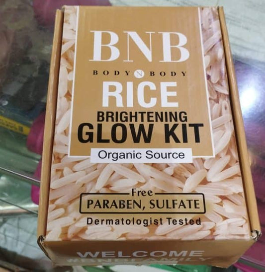 Bnb Whitening Rice Extract Bright & Glow Kit (With Box)