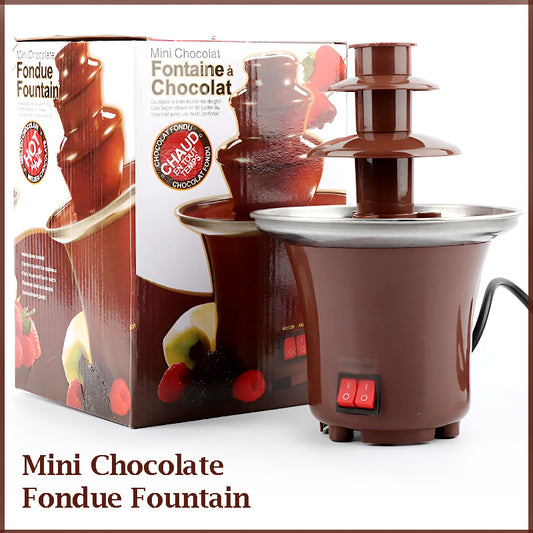 Bd-017 Electric 3-Tier Mini Chocolate Fondue Fountain —An Elegant Addition To Your Dessert Table