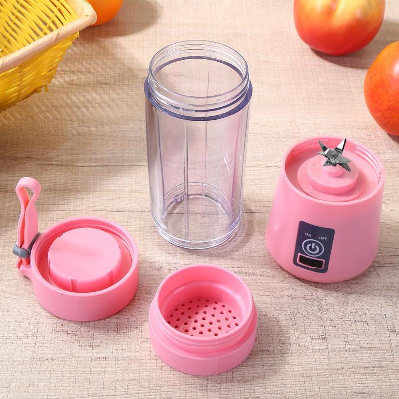 6 Blades USB Charger Portable Juice Blender Mixer Fruit Electric Smoothie Maker