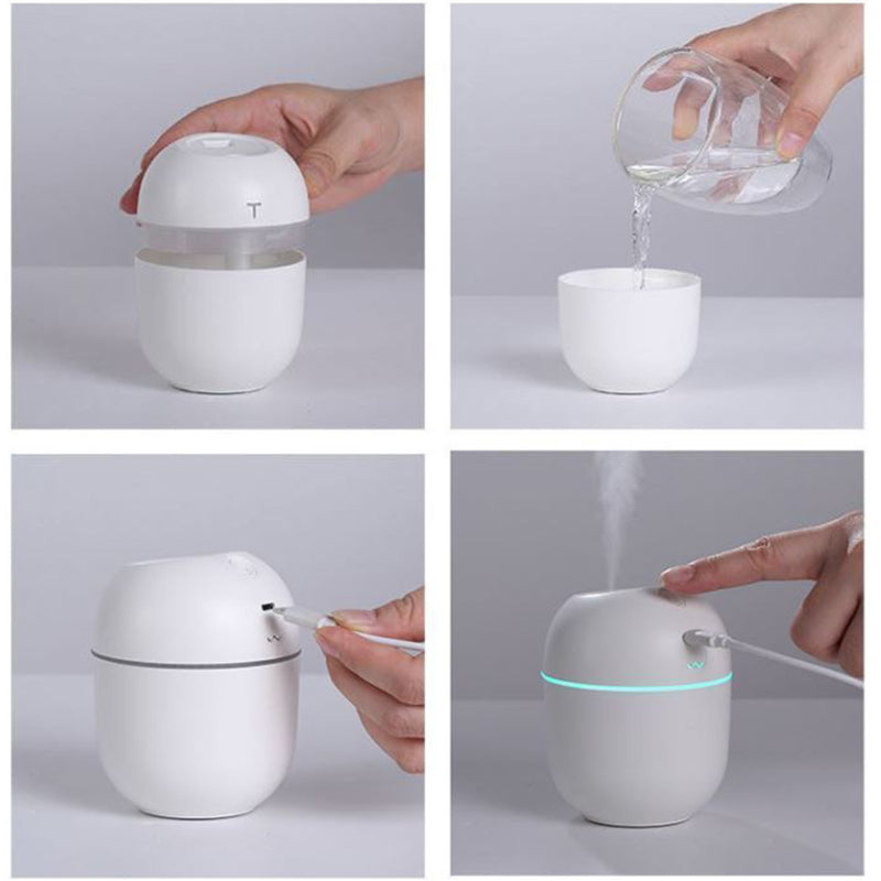 200ml Mini Portable Humidifier With USB Charging And Led Night Light