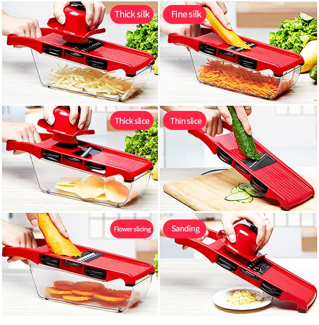 10 In 1 Mandoline Vegetable Slicer Cutter With Box