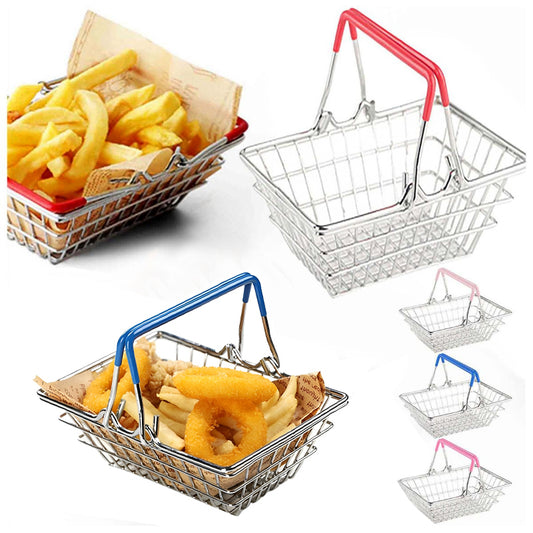 Mini Multi-Purpose Portable Stainless Steel Hand Carry Fry Basket