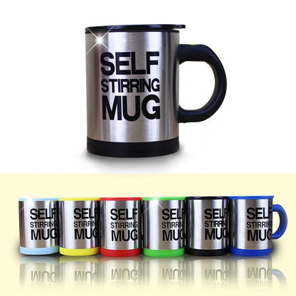 Coffee Mug Creative Stainless Steel Self Stirring With Lid Automatic Mixing Lazy Insulated Cup