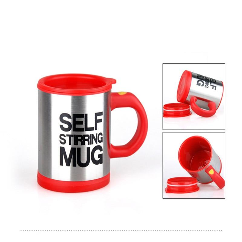 Coffee Mug Creative Stainless Steel Self Stirring With Lid Automatic Mixing Lazy Insulated Cup