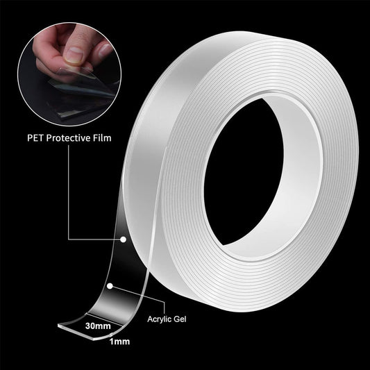 Nano Double Sided Tape Heavy Duty Transparent 5M