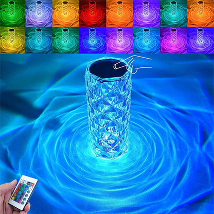 16 Color Daimond Crystal Lamp With Remote Led Crystal Table Lamp (S)