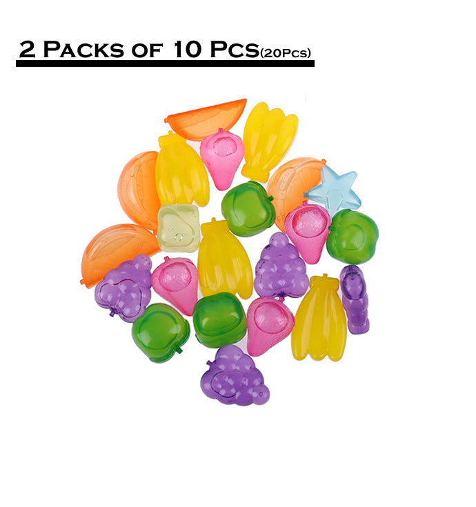 2 Packs Of 10 Pcs Reusable Multi-Shaped Silicone Ice Cubes