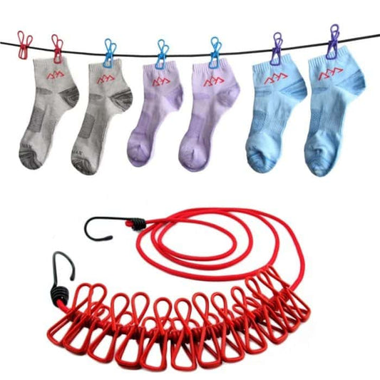 Elastic Clothesline Rope Hang 185Cm Portable Clothesline