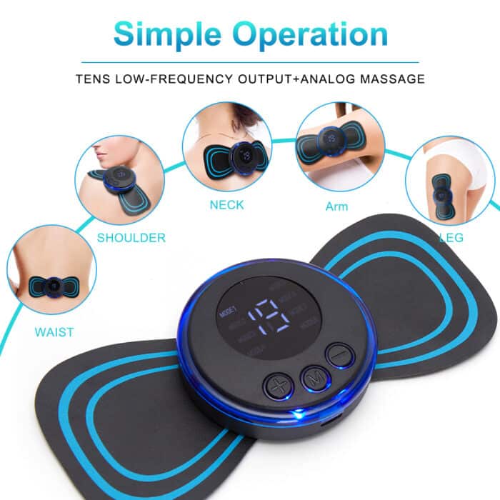 LCD Display EMS Neck Massage Electric Massager Cervical Neck Back