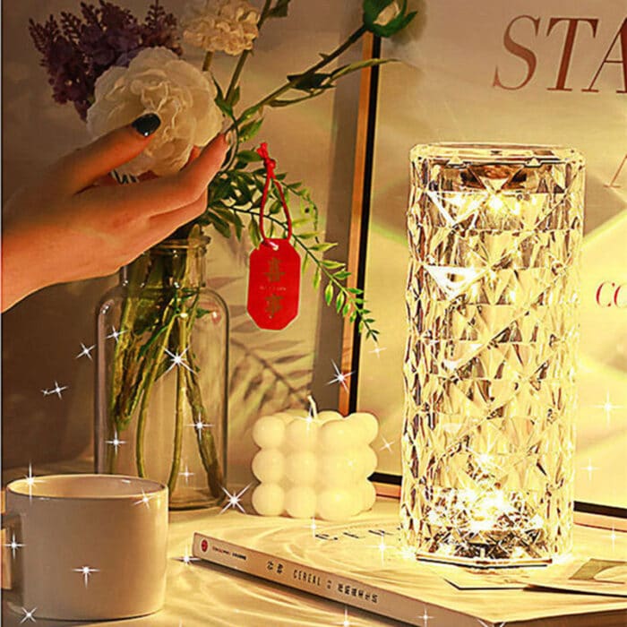 16 Color Daimond Crystal Lamp With Remote Led Crystal Table Lamp (S)