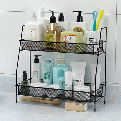 2 Layer Multi-Purpose Mini Portable Iron Organizer Shelf