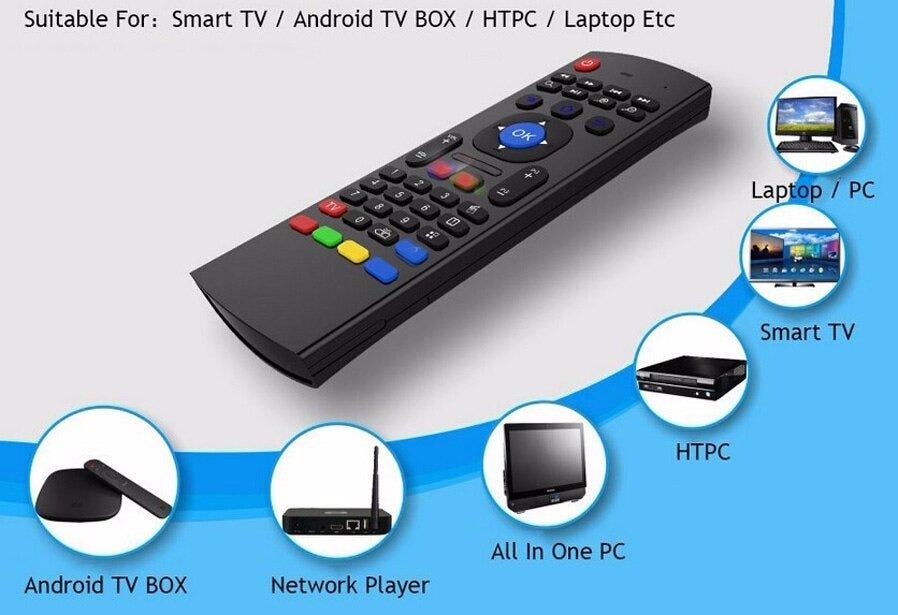 "MX3-A Air Mouse Mini Wireless Keyboard Smart Remote Control 2.4G IR For Android TV Box "