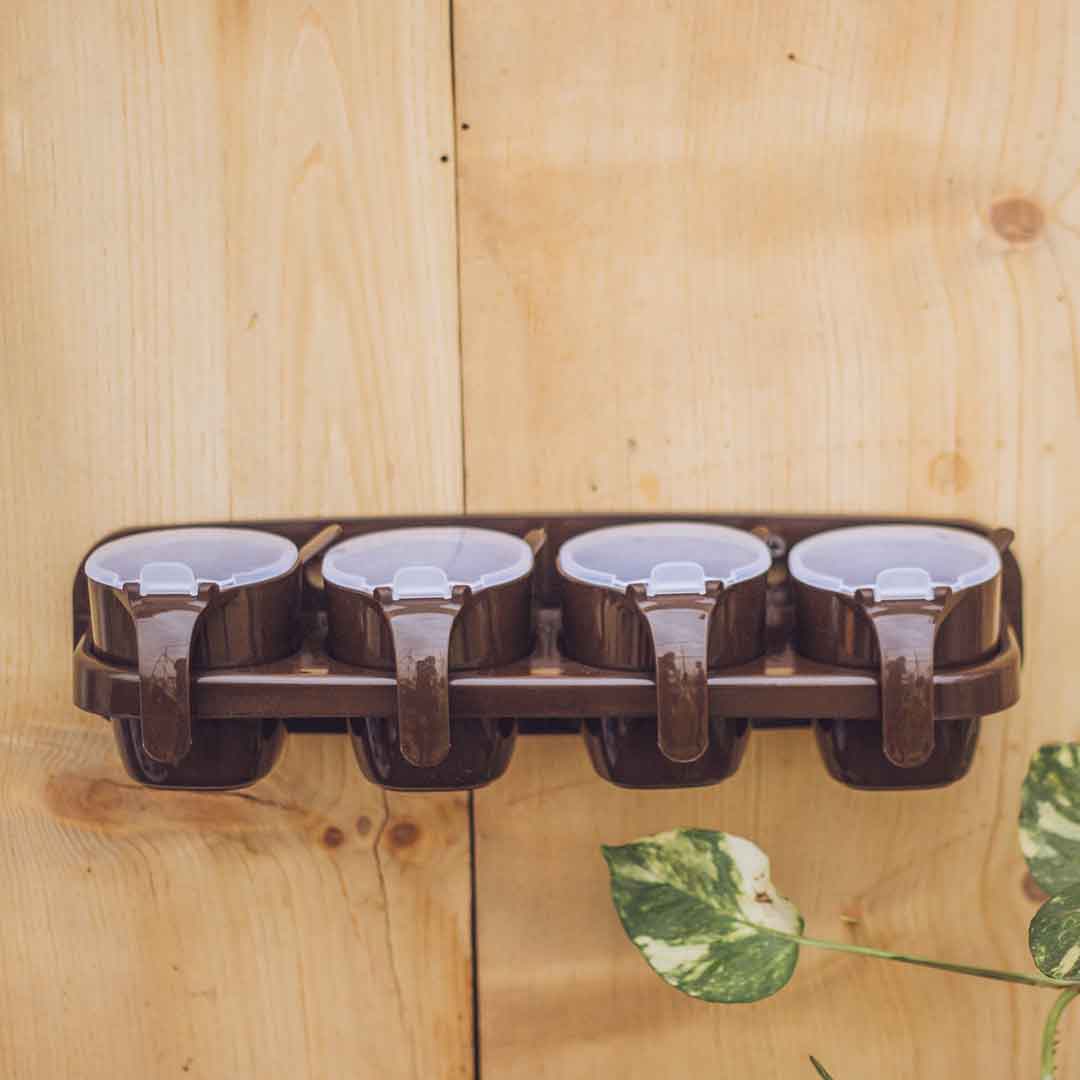 4 In 1 Beautiful Chilli Spice Rack Wall Hanging Kitchen Tool