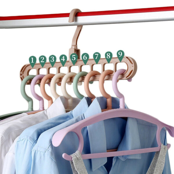 Pack Of 10 Rotate Anti-Skid Folding Hanger Portable Hanging For Home Wet Dry Clothes - Image 5