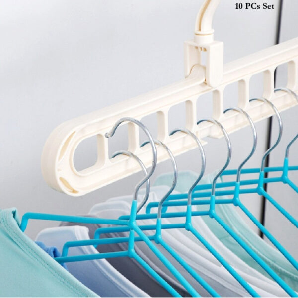 Pack Of 10 Rotate Anti-Skid Folding Hanger Portable Hanging For Home Wet Dry Clothes - Image 6