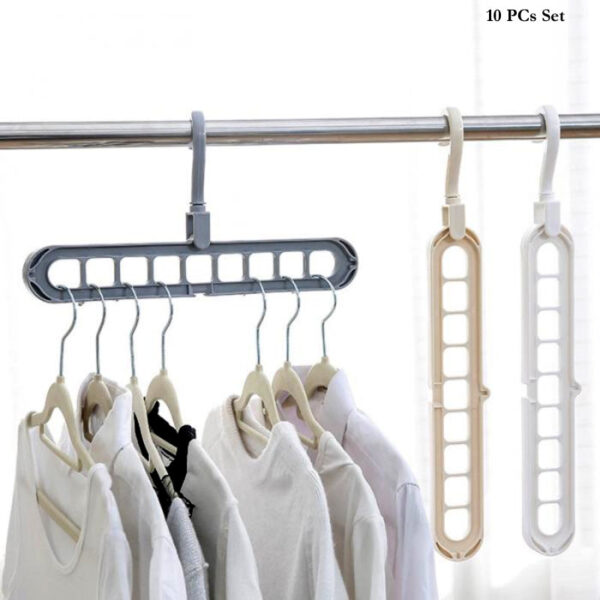 Pack Of 10 Rotate Anti-Skid Folding Hanger Portable Hanging For Home Wet Dry Clothes - Image 11