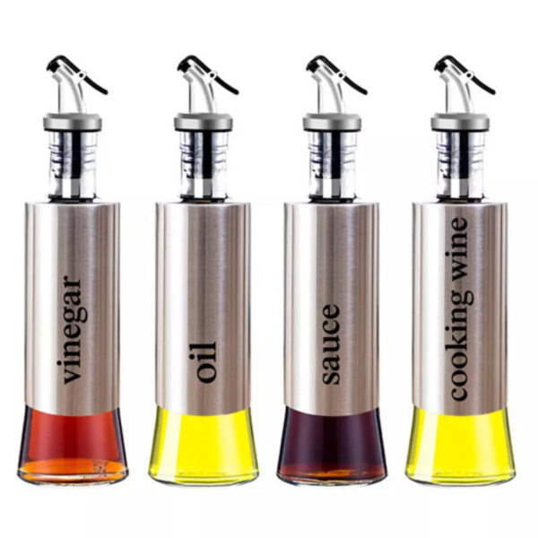 300ml High-Quality Stainless-Steel Covered Smart Glass Oil Bottle - Image 10