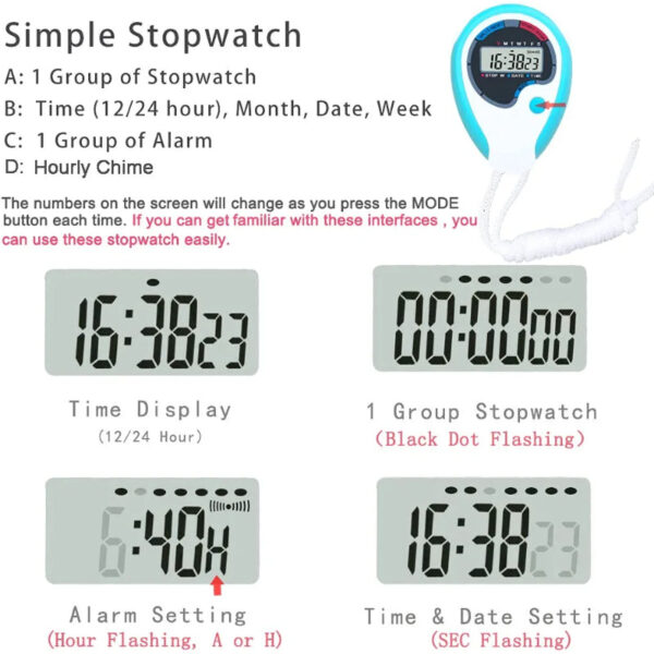 Multifunctional Best Design Professional Handheld Stopwatch - Image 7