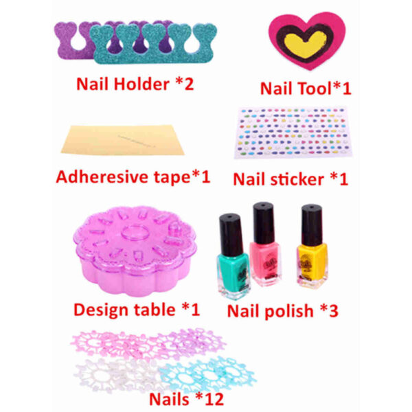 Nail Art Studio Girl’s Creator Fabulous Decorator Sparkling Nail Set - Image 3