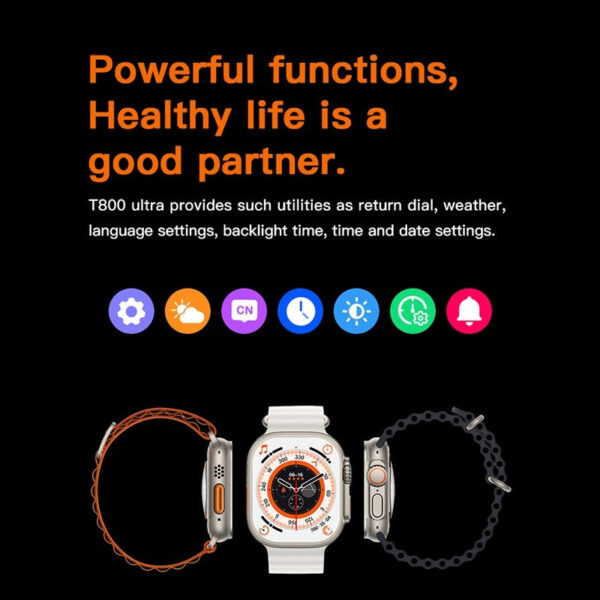 T800 Series 8 Ultra Smart Watch With 1.99 Inches Big Display - Image 12