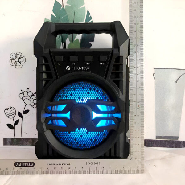 KTS-1097 Mini Portable 4-Inch Wireless Bluetooth Speaker with Enhanced Stereo Bass, LED Disco Lights, and Mic Input for Seamless Connectivity - Image 7