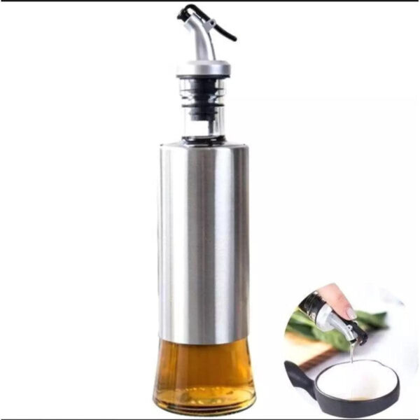 300ml High-Quality Stainless-Steel Covered Smart Glass Oil Bottle - Image 6