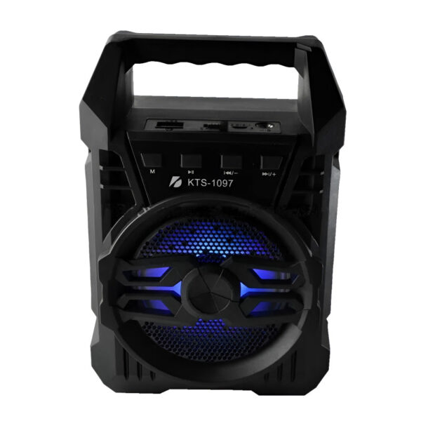 KTS-1097 Mini Portable 4-Inch Wireless Bluetooth Speaker with Enhanced Stereo Bass, LED Disco Lights, and Mic Input for Seamless Connectivity - Image 8