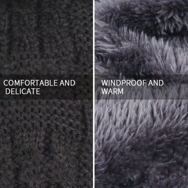2pcs Ski Cap and Scarf Set Cold Warm Winter Hat for Women Men Knitted Bonnet Warm Cap - Image 9
