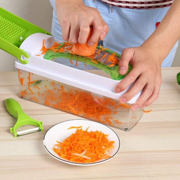 12pcs Set Nicer Dicer Plus Multi-Function Kitchen Tool Vegetables Fruits Dicer Food Slicer Cutter - Image 5