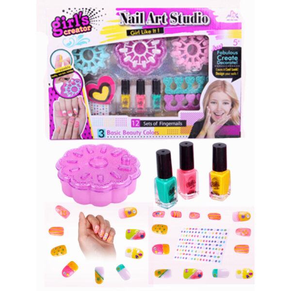 Nail Art Studio Girl’s Creator Fabulous Decorator Sparkling Nail Set - Image 7