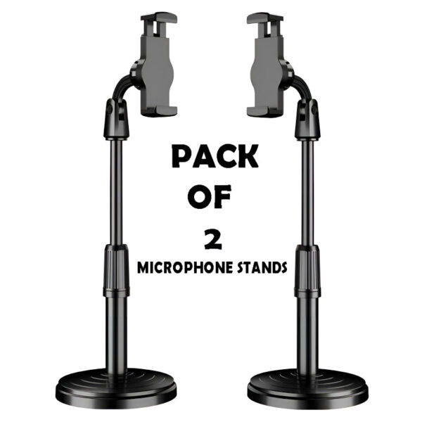 Pack of 2 Professional-Grade Vocal Microphone Stands for Broadcasting and Recording - Image 6