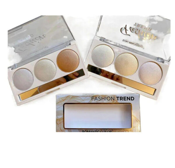 3 In 1 Fashion Trend-romantic Color Blusher And Highlighter Shade Makeup Kit - Image 2