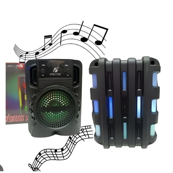 KTS-1720 Mini Portable 3-Inch Wireless Bluetooth Speaker with High Quality Sound and LED Disco Lights - Image 12