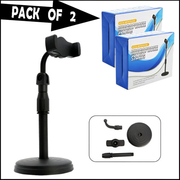 Pack of 2 Professional-Grade Vocal Microphone Stands for Broadcasting and Recording - Image 7